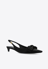 Dolce & Gabbana Mun 30 Slingback Satin Pumps Black CG0843 A3I64-8B956