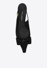 Dolce & Gabbana Mun 30 Slingback Satin Pumps Black CG0843 A3I64-8B956