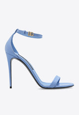 Dolce & Gabbana Keira 105 Polished Leather Sandals  Light Blue CR1717 A1037-80789