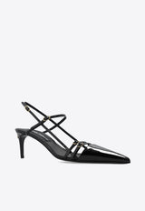 Dolce & Gabbana Lollo 60 Patent Leather Slingback Pumps Black CG0749 A1471-80999