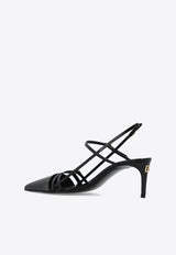 Dolce & Gabbana Lollo 60 Patent Leather Slingback Pumps Black CG0749 A1471-80999