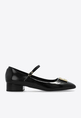 Dolce & Gabbana Jackie 30 Mary-Jane Pumps in Polished Leather Black CD1814 A1037-80999