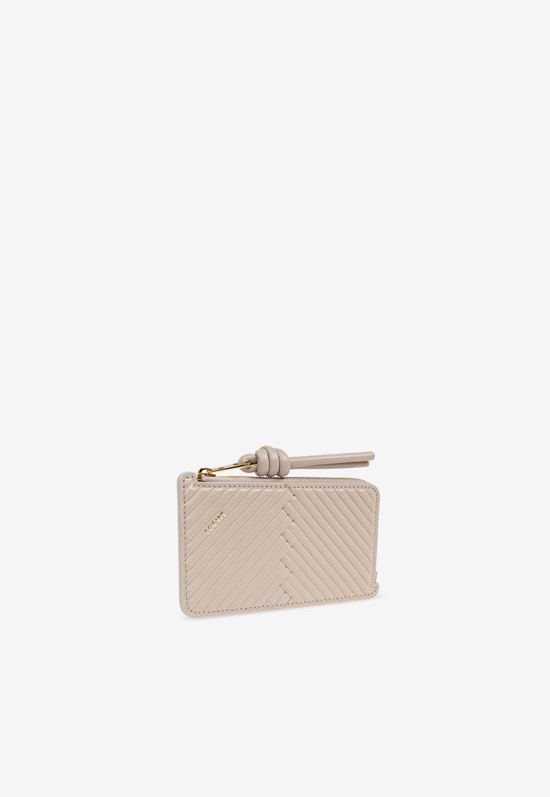 Loewe Knot Leather Cardholder Beige CEM1Z40X04 0-LIGHT OAT