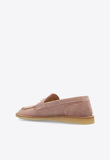 Dolce & Gabbana DG Logo Suede Penny Loafers Pink CP0182 A3G52-8H424