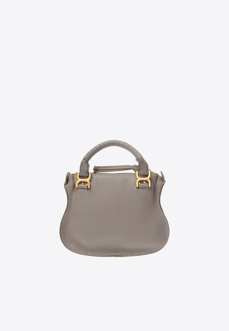 Chloé Mini Marcie Leather Top Handle Bag Gray CHC20SS827 161-053