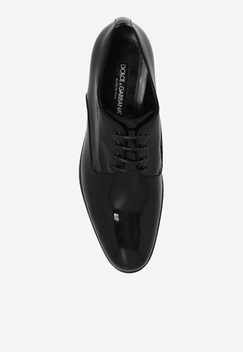 Dolce & Gabbana Raffaello Patent Leather Derby Shoes Black CN0105 A1471-80999