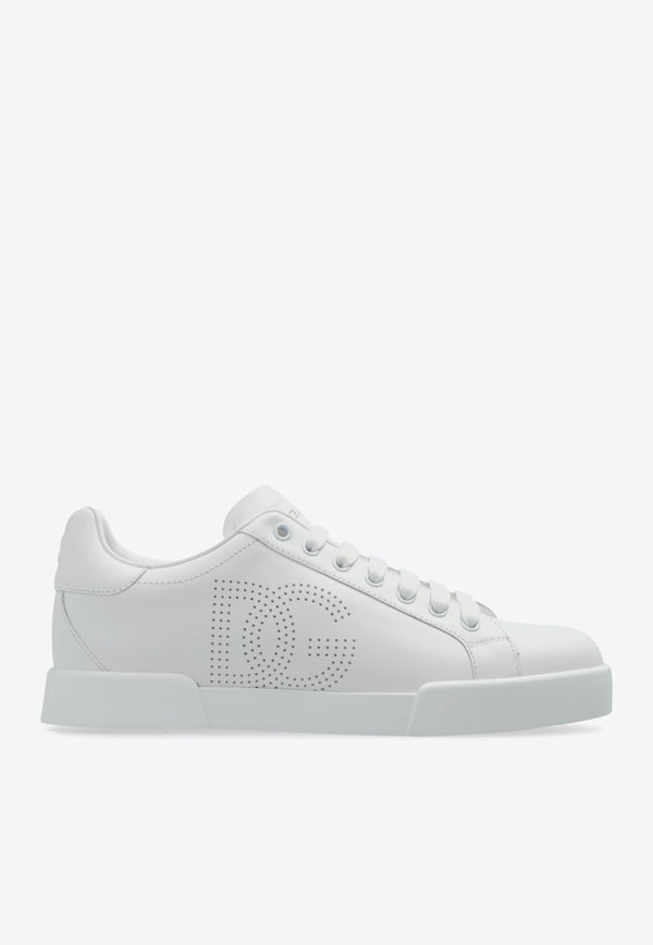 Dolce & Gabbana Portofino Low-Top Leather Sneakers White CK2277 AV066-89642