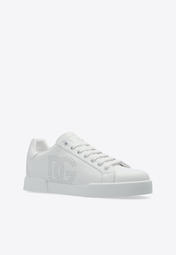 Dolce & Gabbana Portofino Low-Top Leather Sneakers White CK2277 AV066-89642