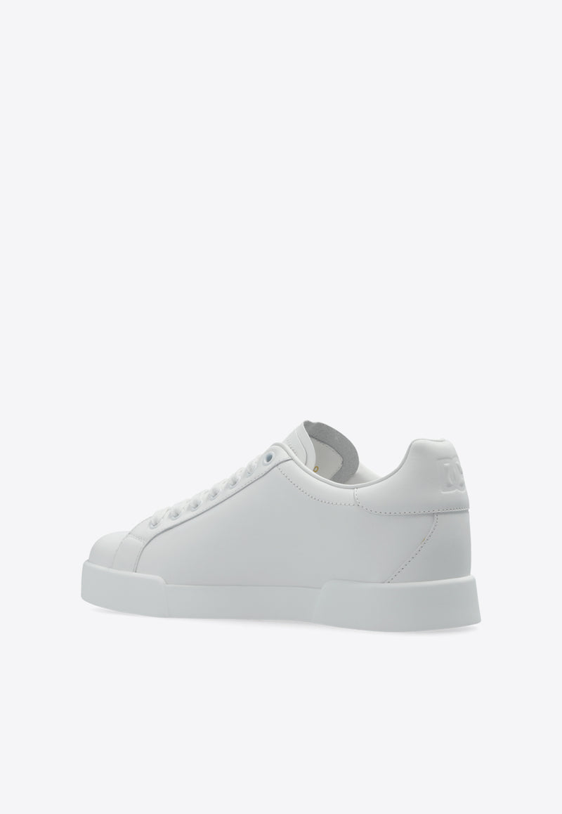 Dolce & Gabbana Portofino Low-Top Leather Sneakers White CK2277 AV066-89642