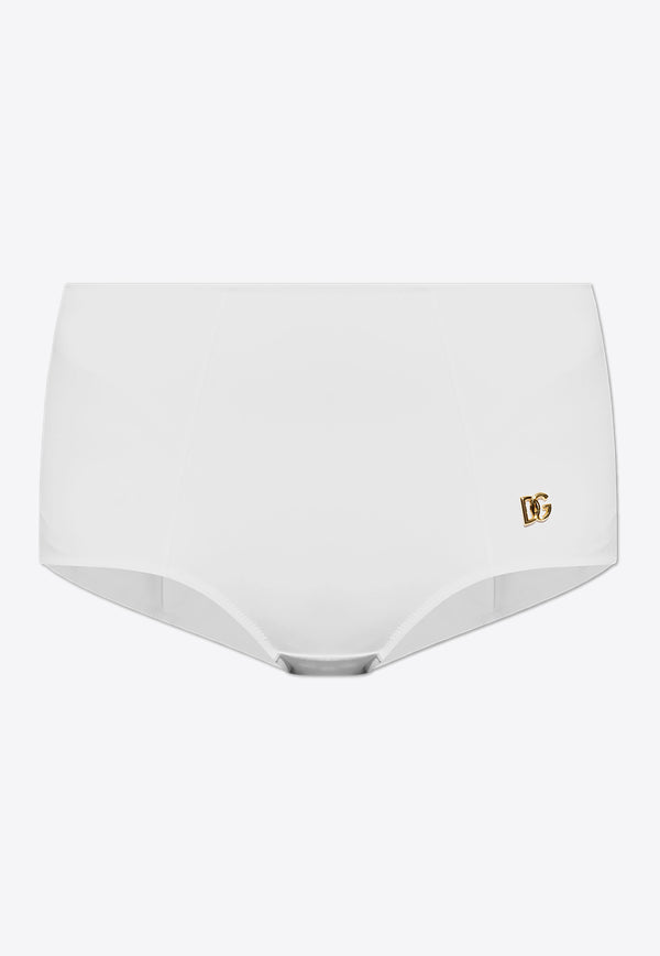 Dolce & Gabbana High-Waisted DG Logo Bikini Bottoms White DÓŁ O2A16J ONO12-W0800