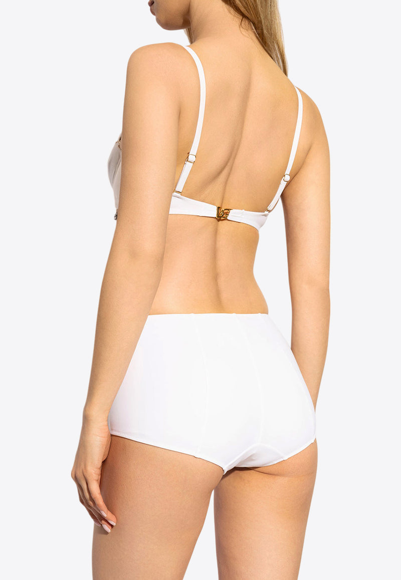 Dolce & Gabbana High-Waisted DG Logo Bikini Bottoms White DÓŁ O2A16J ONO12-W0800