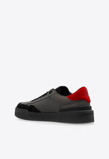 Dolce & Gabbana New Roma Leather Low-Top Sneakers Black CS2275 AW290-8B836