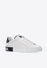 Dolce & Gabbana Portofino Leather Low-Top Sneakers White CS1760 AH526-89697