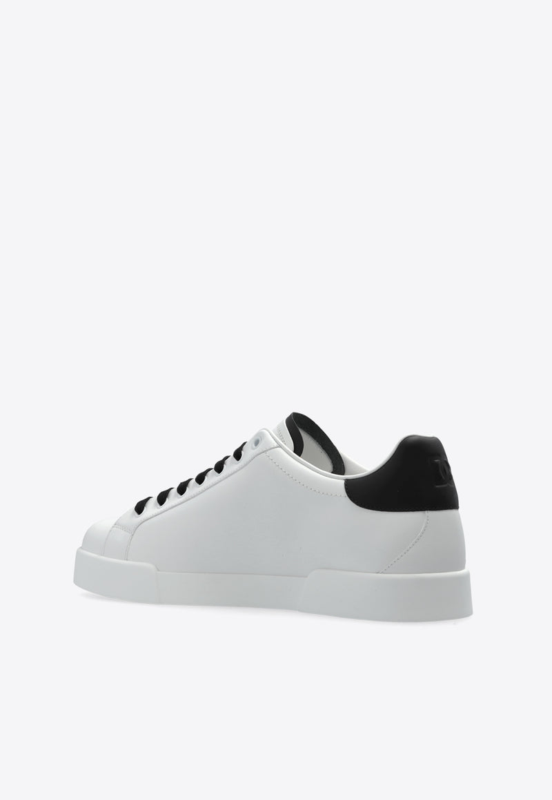 Dolce & Gabbana Portofino Leather Low-Top Sneakers White CS2277 AV066-89697