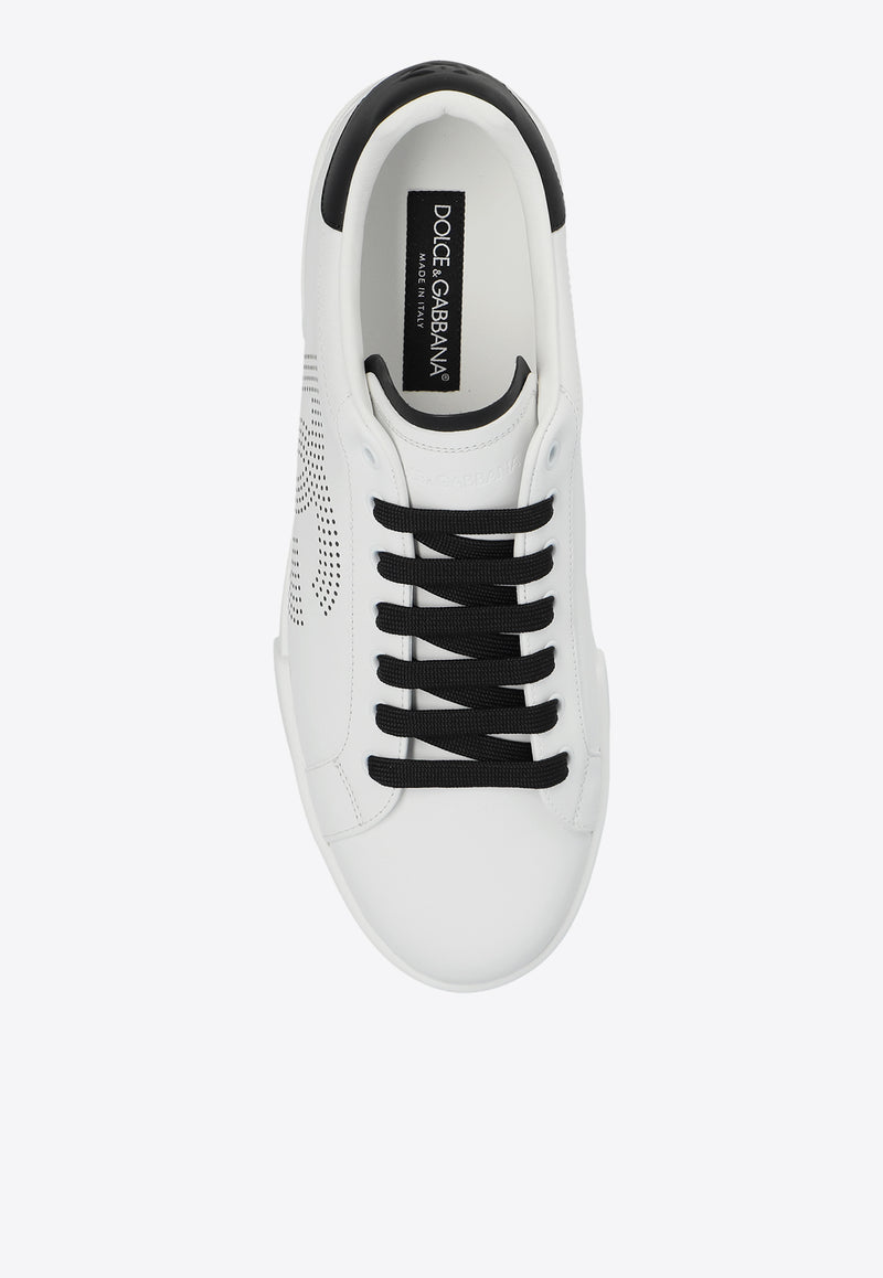 Dolce & Gabbana Portofino Leather Low-Top Sneakers White CS2277 AV066-89697