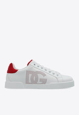 Dolce & Gabbana Portofino Leather Low-Top Sneakers White CS2277 AV066-8I056