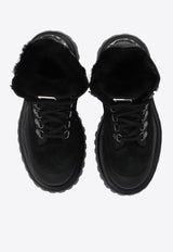Dolce & Gabbana Kids Boys Logo Print Leather Ankle Boots Black DA5177 AL696-80999