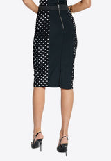 Dolce & Gabbana Polka Dot Print Pencil Skirt Black F4CWKT FSUBG-HNZQW