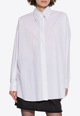 Dolce & Gabbana Embroidered-Collar Long-Sleeved Shirt White F5N86Z FU5GK-W0800