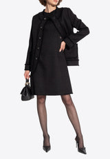 Dolce & Gabbana Raschel Tweed Mini Dress Black F6ARVT HUMUA-N0000