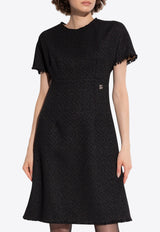 Dolce & Gabbana Raschel Tweed Mini Dress Black F6ARVT HUMUA-N0000