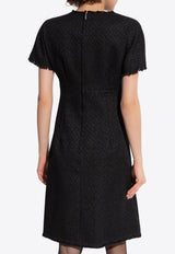 Dolce & Gabbana Raschel Tweed Mini Dress Black F6ARVT HUMUA-N0000