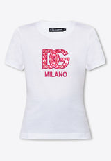 Dolce & Gabbana DG Milano Patch T-shirt White F8N08Z GDBVX-S8400