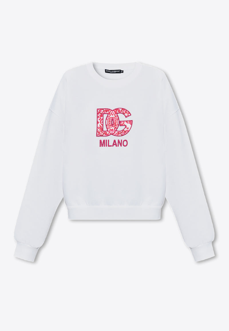 Dolce & Gabbana DG Milano Patch Sweatshirt White F9Q92Z GDBVW-S8400