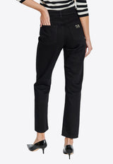 Dolce & Gabbana Logo Tag Boyfriend Jeans Black FTAIAD G8KD1-S9001