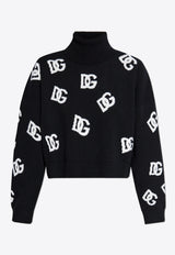 Dolce & Gabbana DG Logo Turtleneck Sweater Black FXW11T JCVYX-N0004