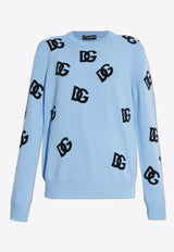 Dolce & Gabbana DG Logo Inlay Sweater Light Blue FXX06T JCVZL-B0143