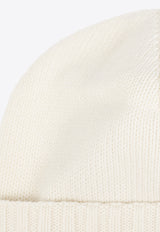 Dolce & Gabbana DG Logo Cashmere Beanie Cream FXQ06Z JAWZ9-W0001