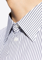 Dolce & Gabbana Striped Long-Sleeved Shirt White G5MA2T FRTA7-S8051