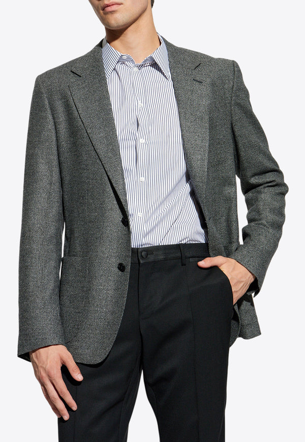 Dolce & Gabbana Single-Breasted Wool Blend Blazer Gray G2TW2T FMCA0-S8291