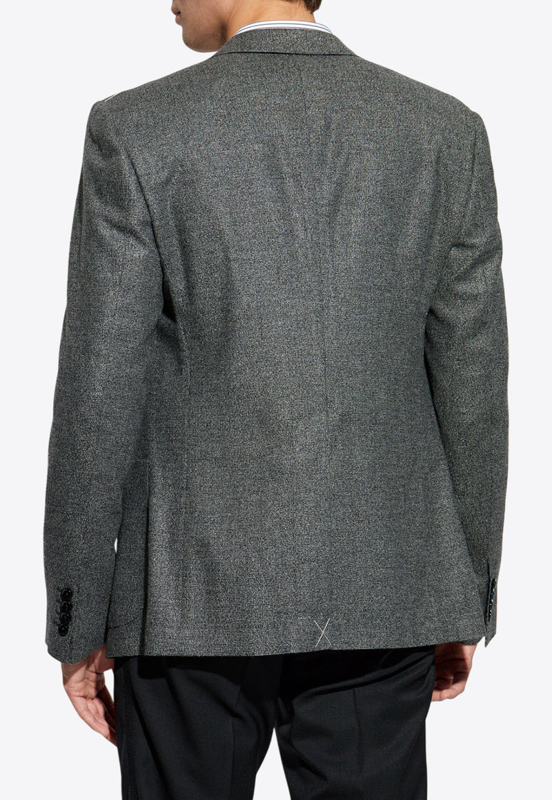 Dolce & Gabbana Single-Breasted Wool Blend Blazer Gray G2TW2T FMCA0-S8291