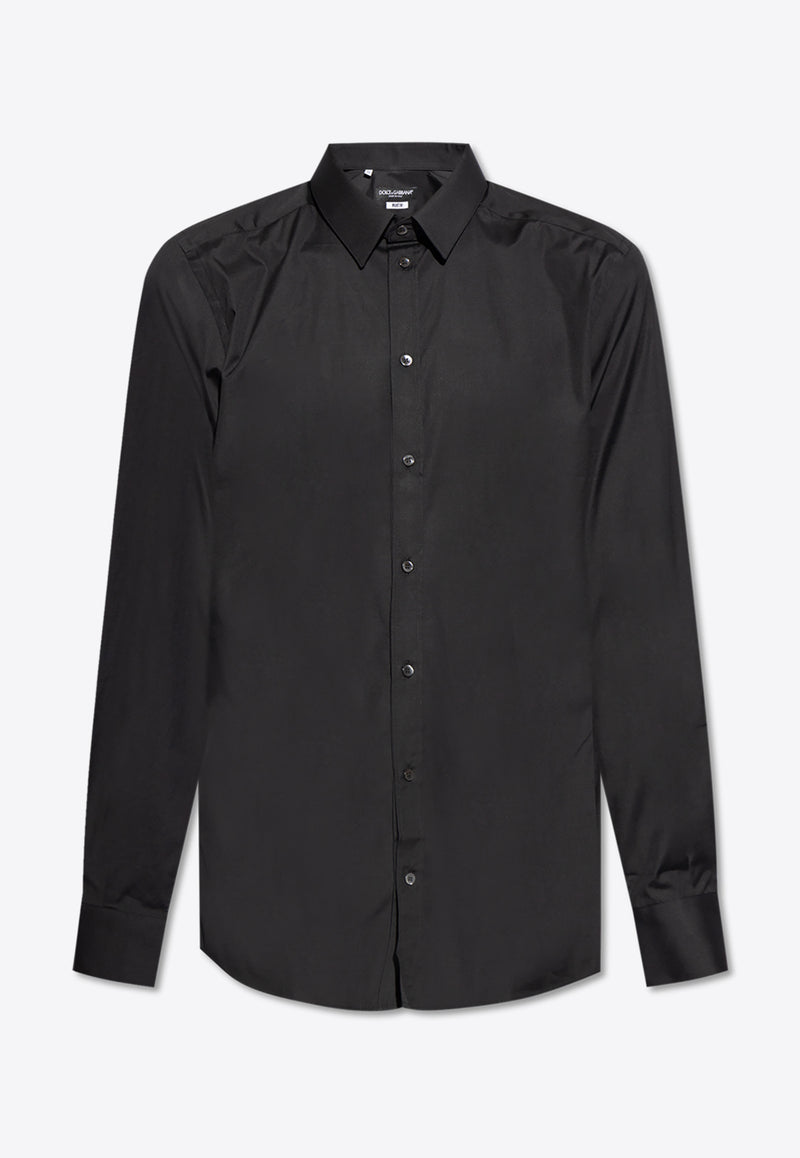 Dolce & Gabbana Long Sleeved Button-Up Shirt Black G5EJ1T FU5U8-N0000