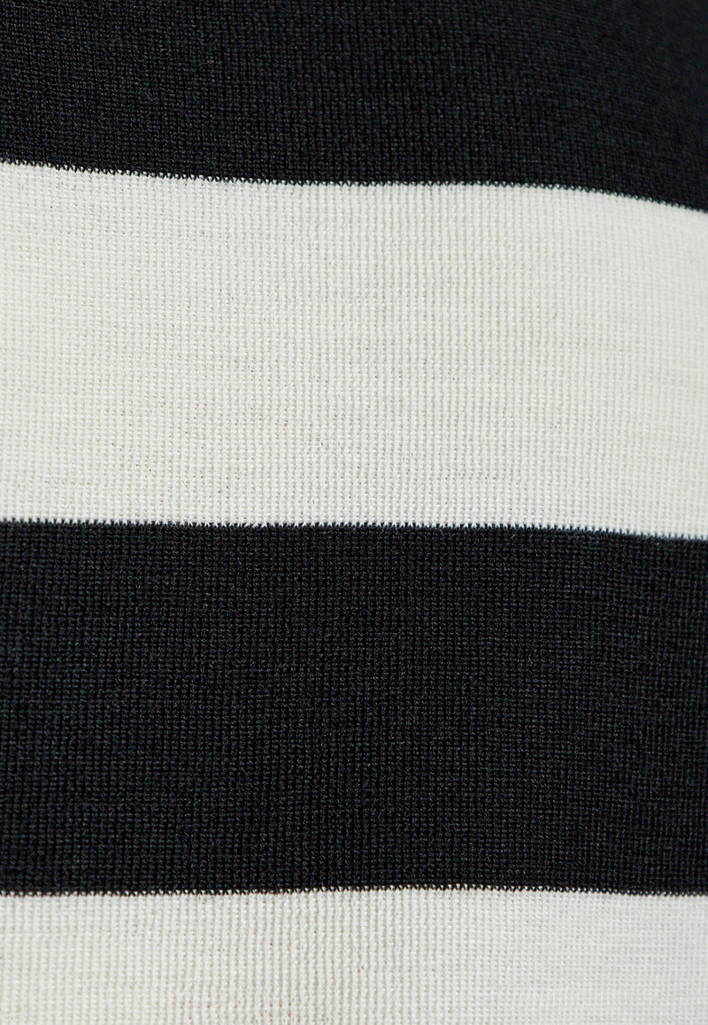 Dolce & Gabbana Striped Wool Knit Top Monochrome FXX42T JCVY0-N0002