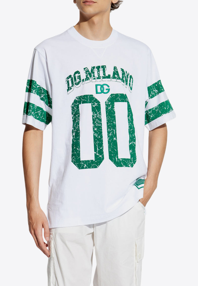 Dolce & Gabbana DG Milano Jersey T-shirt White G8RZ2Z G7NPB-W0800