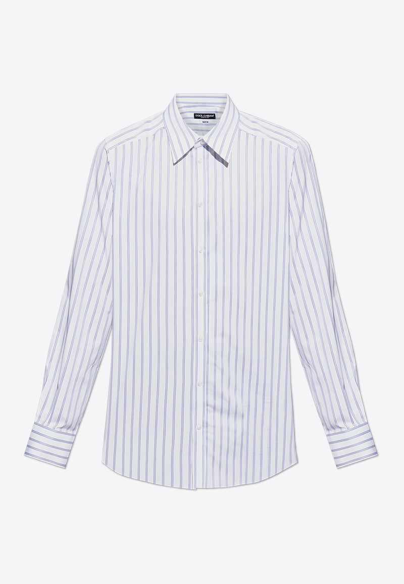 Dolce & Gabbana Long-Sleeved Striped Shirt White G5LB0T FR5Z0-S8051