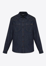 Dolce & Gabbana Long-Sleeved Denim Shirt Blue G5LW3D G8LE4-S9001