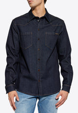 Dolce & Gabbana Long-Sleeved Denim Shirt Blue G5LW3D G8LE4-S9001