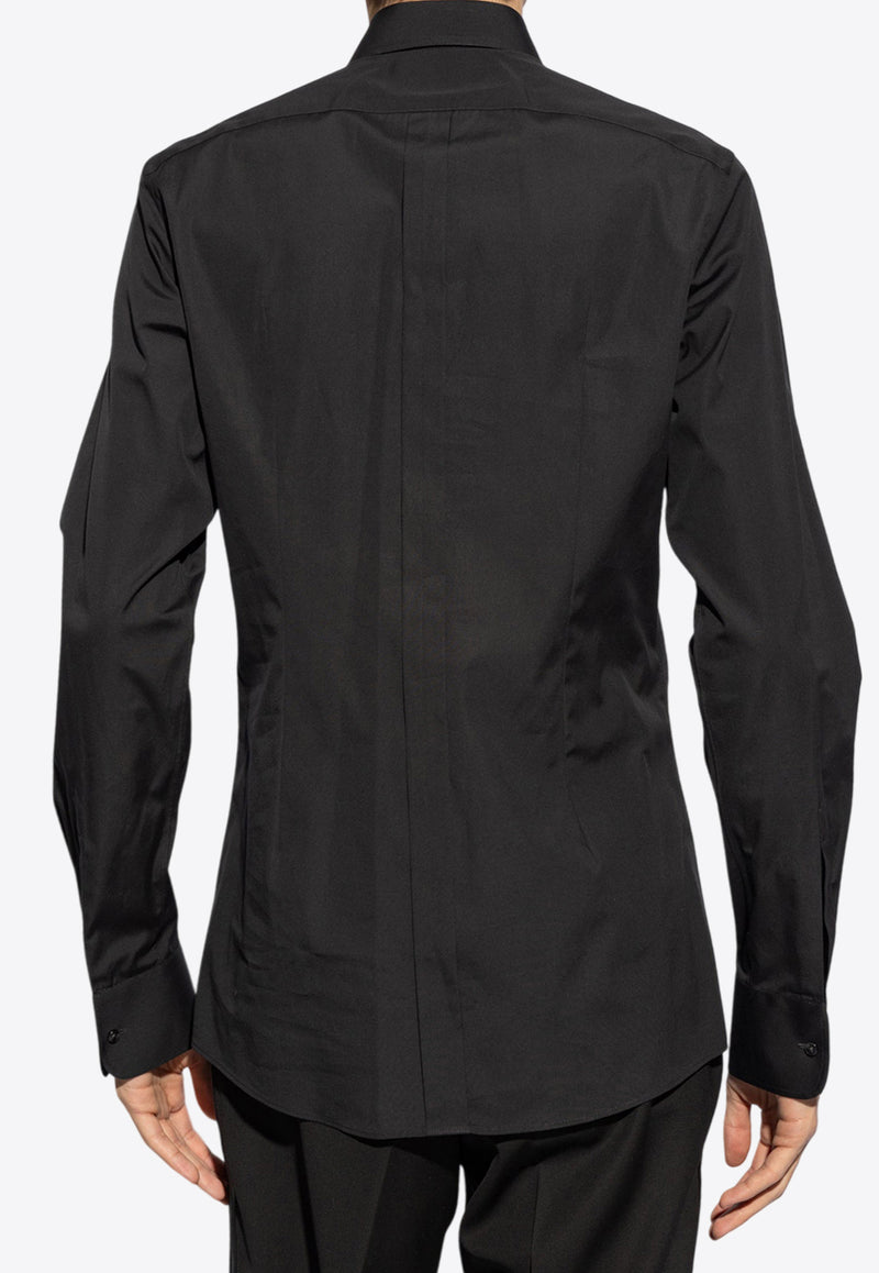 Dolce & Gabbana Long-Sleeved Tuxedo Shirt Black G5EN5T FU5U8-N0000