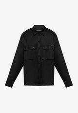 Dolce & Gabbana Oversized Button-Up Wool Shirt Black G5MD1T FU21Q-N0000