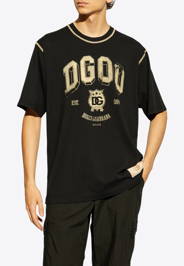 Dolce & Gabbana DG Logo Print T-shirt Black G8PN9T G7NWY-N0000