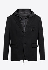 Dolce & Gabbana Single-Breasted Blazer with Hooded Vest Black G9ABFT GF788-N0000