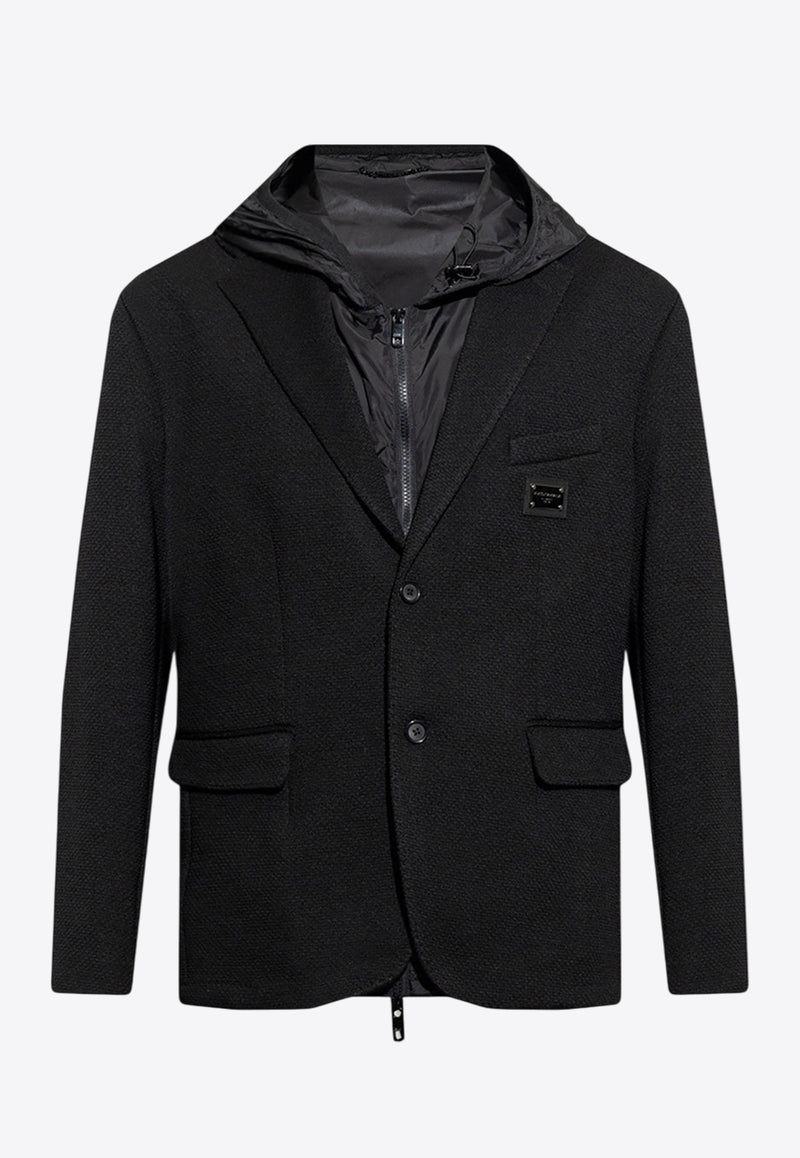 Dolce & Gabbana Single-Breasted Blazer with Hooded Vest Black G9ABFT GF788-N0000