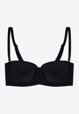 Dolce & Gabbana DG Logo Plaque Balconette Bikini Top Black GÓRA O1A16J ONO12-N0000