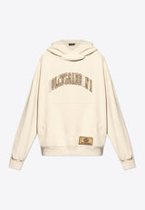 Dolce & Gabbana Logo Embroidered Hooded Sweatshirt Beige G9AKPZ G7NQI-M0299