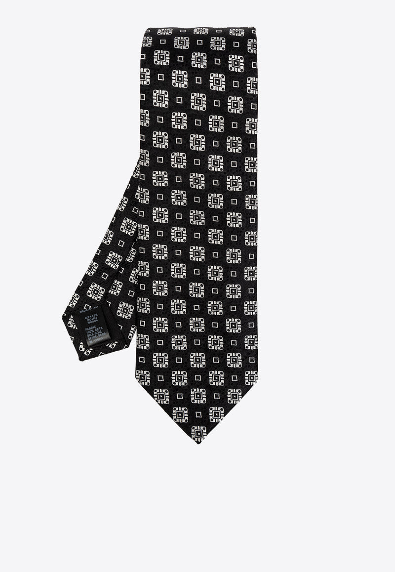 Dolce & Gabbana Silk Patterned Tie Black GT147E G0JRJ-N0004