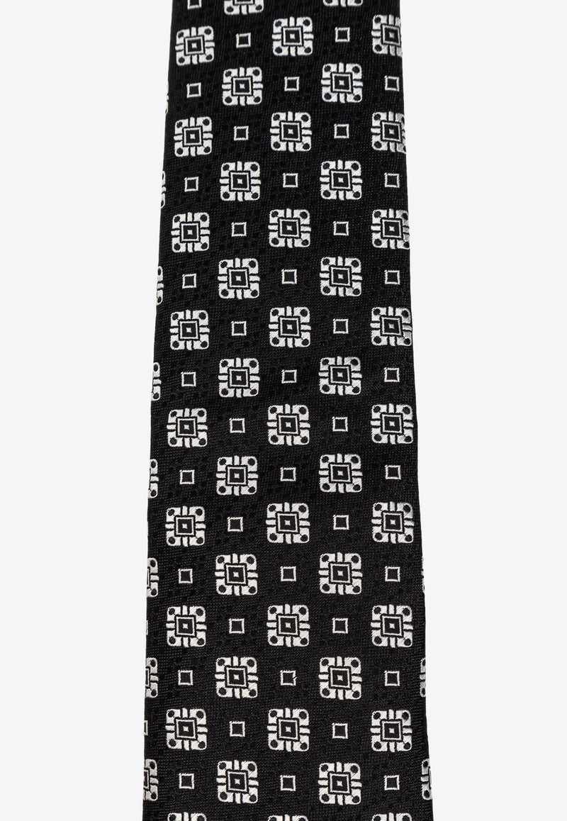 Dolce & Gabbana Silk Patterned Tie Black GT147E G0JRJ-N0004